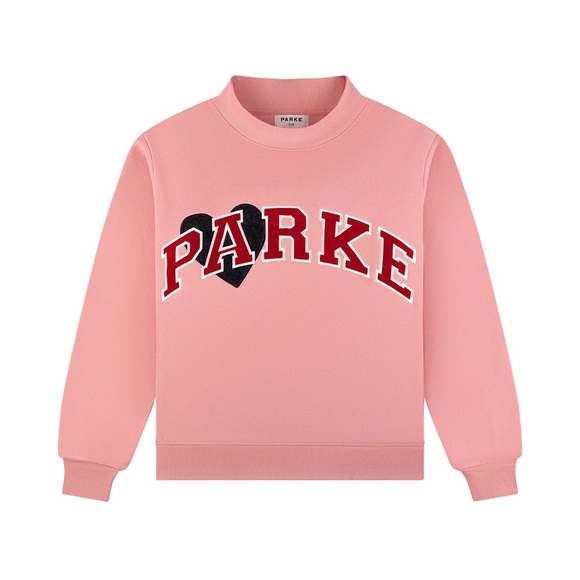 Parke Other - Parke Jean Heart Varsity Mockneck Blush NWT